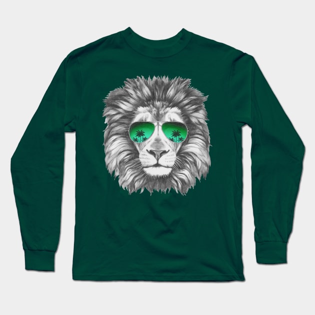 Lion with sunglasses Long Sleeve T-Shirt by AnimalsFashion